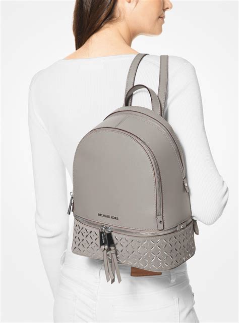 michael kors rhea medium embellished leather backpack|Michael Kors rhea studded backpack.